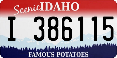 ID license plate I386115