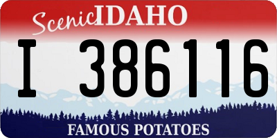 ID license plate I386116