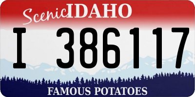 ID license plate I386117