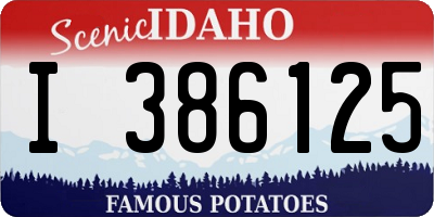 ID license plate I386125