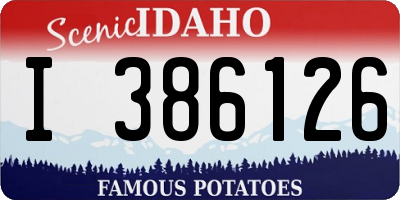 ID license plate I386126