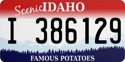 ID license plate I386129