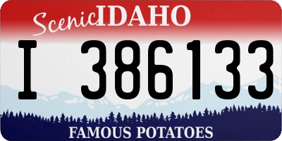 ID license plate I386133