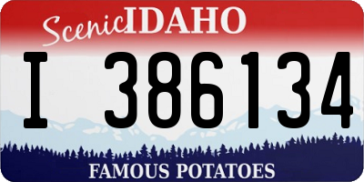 ID license plate I386134