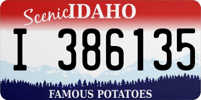 ID license plate I386135
