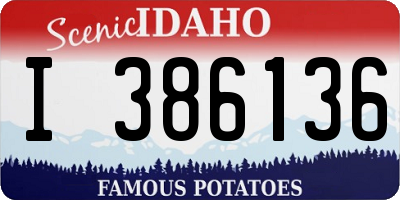 ID license plate I386136