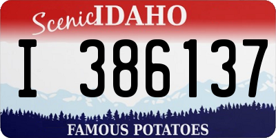 ID license plate I386137