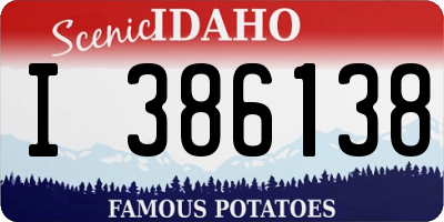 ID license plate I386138