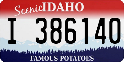 ID license plate I386140