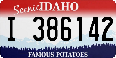 ID license plate I386142