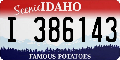 ID license plate I386143