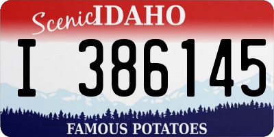 ID license plate I386145