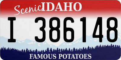 ID license plate I386148