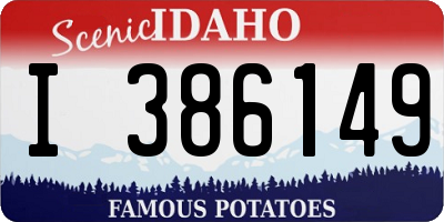 ID license plate I386149