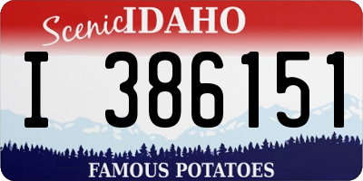 ID license plate I386151