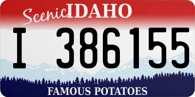 ID license plate I386155