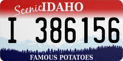 ID license plate I386156