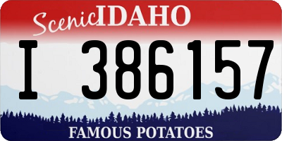 ID license plate I386157