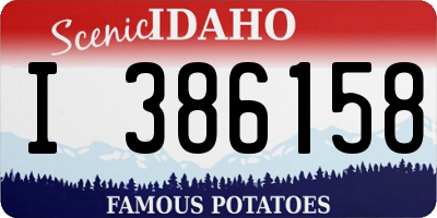 ID license plate I386158