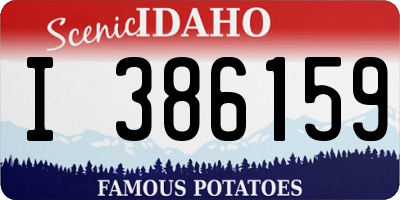 ID license plate I386159
