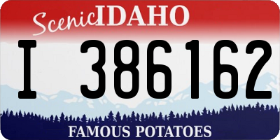 ID license plate I386162