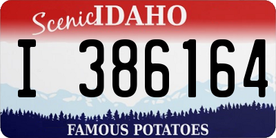 ID license plate I386164
