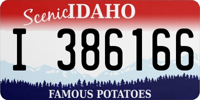 ID license plate I386166