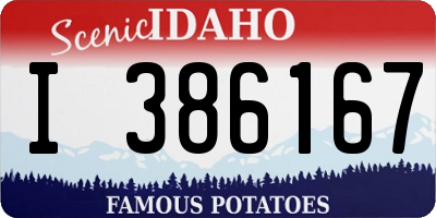 ID license plate I386167