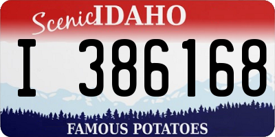 ID license plate I386168