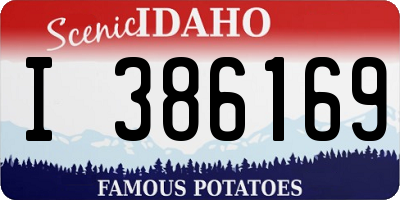 ID license plate I386169
