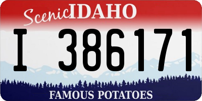 ID license plate I386171