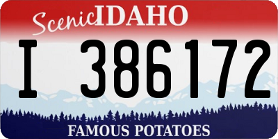 ID license plate I386172