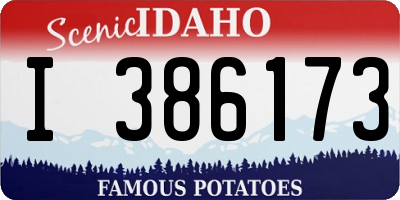 ID license plate I386173