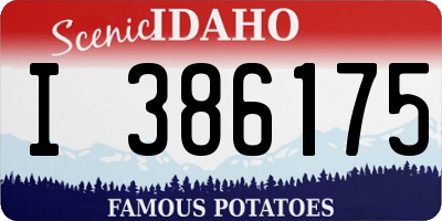 ID license plate I386175