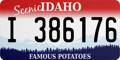 ID license plate I386176