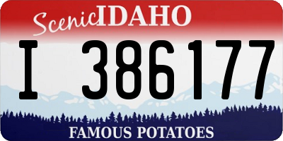 ID license plate I386177