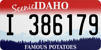 ID license plate I386179