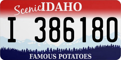 ID license plate I386180
