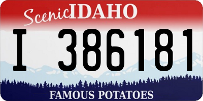 ID license plate I386181