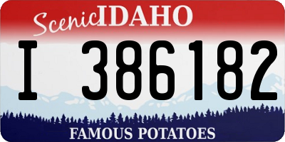 ID license plate I386182