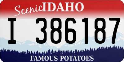 ID license plate I386187