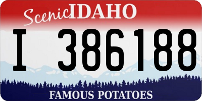 ID license plate I386188
