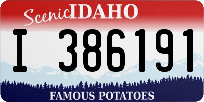 ID license plate I386191