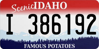 ID license plate I386192