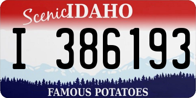 ID license plate I386193