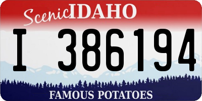 ID license plate I386194