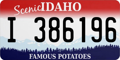 ID license plate I386196