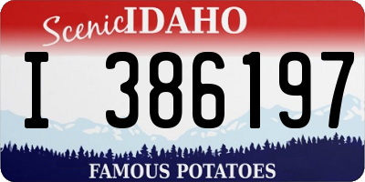 ID license plate I386197