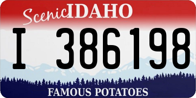 ID license plate I386198
