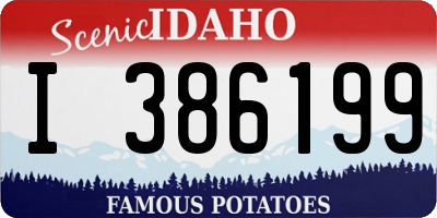 ID license plate I386199
